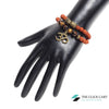 TCC™ Natural Certified Rudraksha & Tiger Eye Stone Om Buddha Bracelet